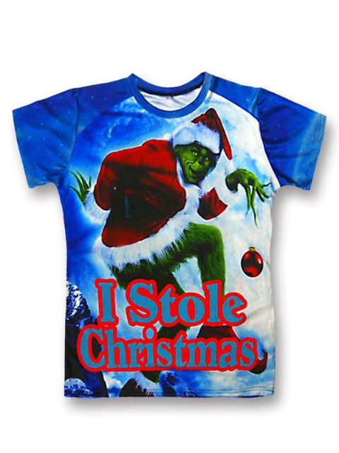 Fashion Hot Summer 3D Print Christmas Cotton Short Sleeves Casual T-shirt Tops Tees