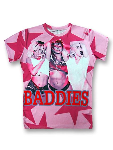 Mode féminine été chaud Sexy Cool Rock &quot;Méchants&quot; 3D Imprimer Coton Manches Courtes T-shirt Décontracté Tops T-shirts