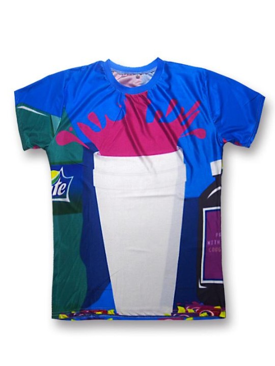 Mode Heta sommar Coola 3D-tryck Läskdrycker Bomull Korta ärmar Casual T-shirt Toppar