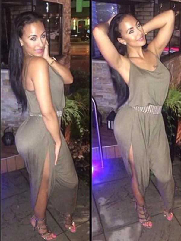 Moda feminina Algodão Macio Sólido Longo Bodycon Evening Magro Saia Vestido Sexy