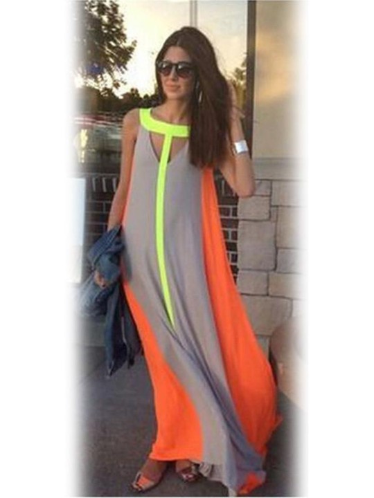 Vestido maxi largo sin mangas del verano de la moda caliente del verano vestido largo maxi