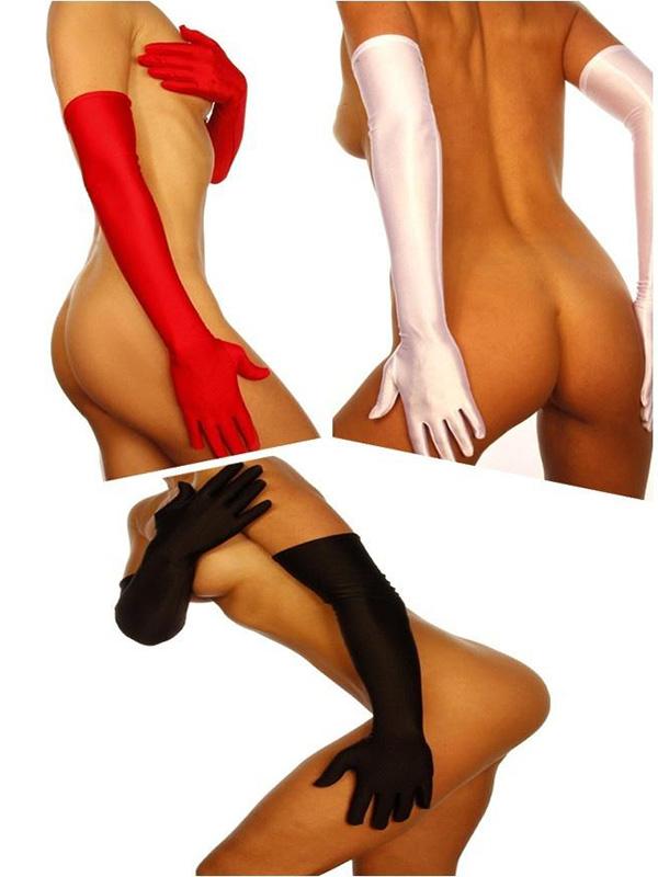 Xmas Gift Vit/Röd/Svart Underkläder långa handskar Erotiska för underkläder kostym