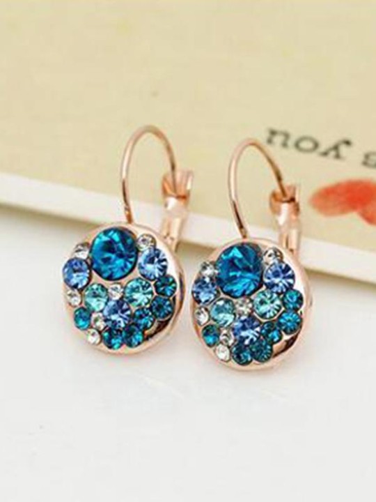 Las mujeres de moda vintage rhinestone caliente aretes de geometría aretes stud para el partido
