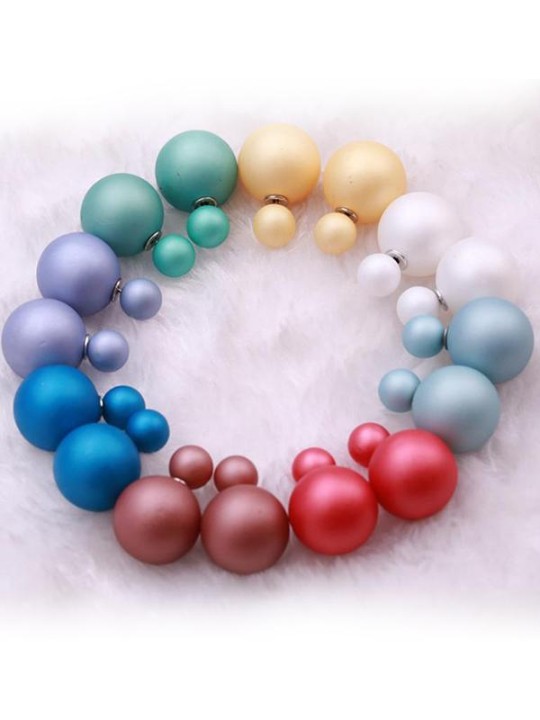 Julkkis Runway Manmade 1 pari kaksipuolisia helmiä, mattapintaisia korvakoruja helmiä tulpat korvanapit