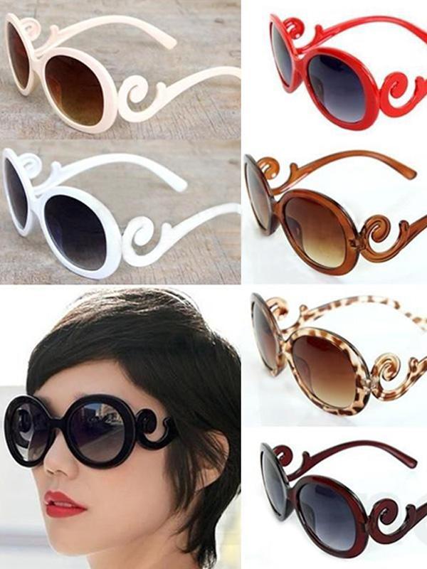 Mode Retro inspirierte Frauen-Schmetterlings-Wolken-Arme halb runde transparente Sonnenbrille