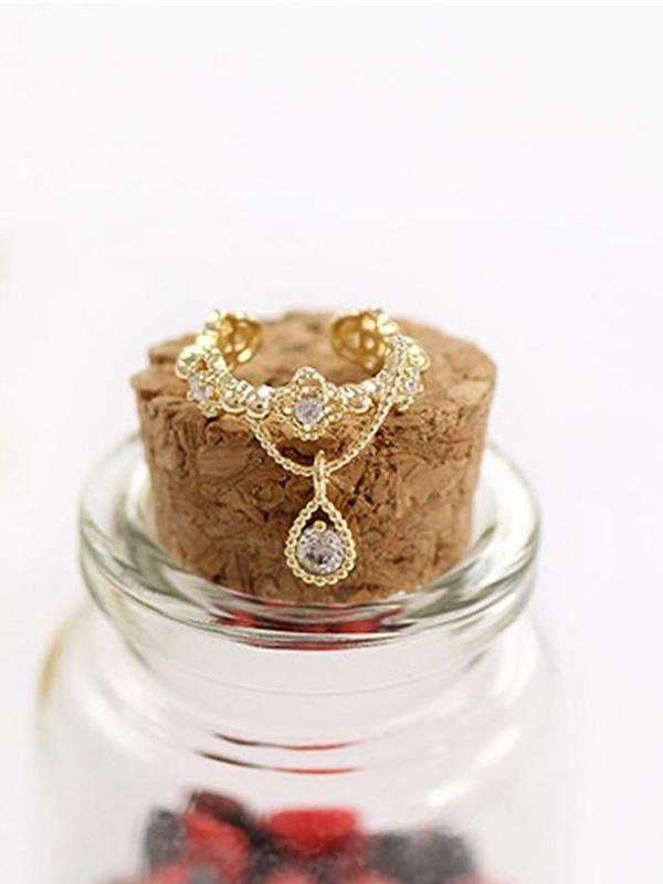 Niedlich ohne durchbohrte Ohr Knochen Ordner Punk Mode Ohr Manschette Wrap Strass Knorpel Clip auf Ohrring nicht Piercing Schmuck