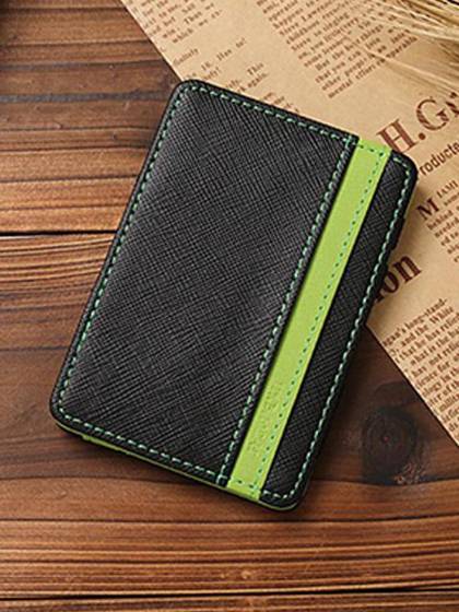 Høj kvalitet PU læder magiske tegnebøger modedesigner mænd penge klip detail og engros