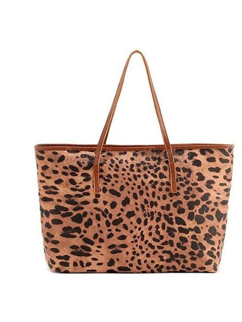 New Hot Leopard Grain Print PU Leather Women Handbag Tote Bag Purse Shoulder Bags