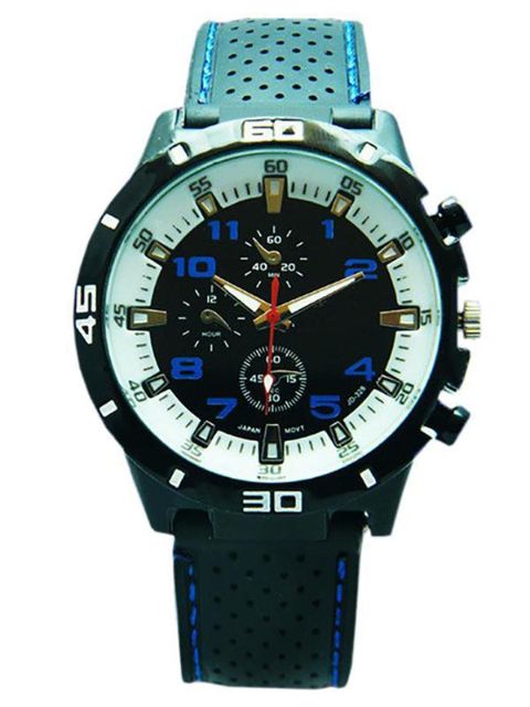 Relojes de pulsera del silicón del agujero del análogo del cuarzo del dial redondo numérico romano de la moda