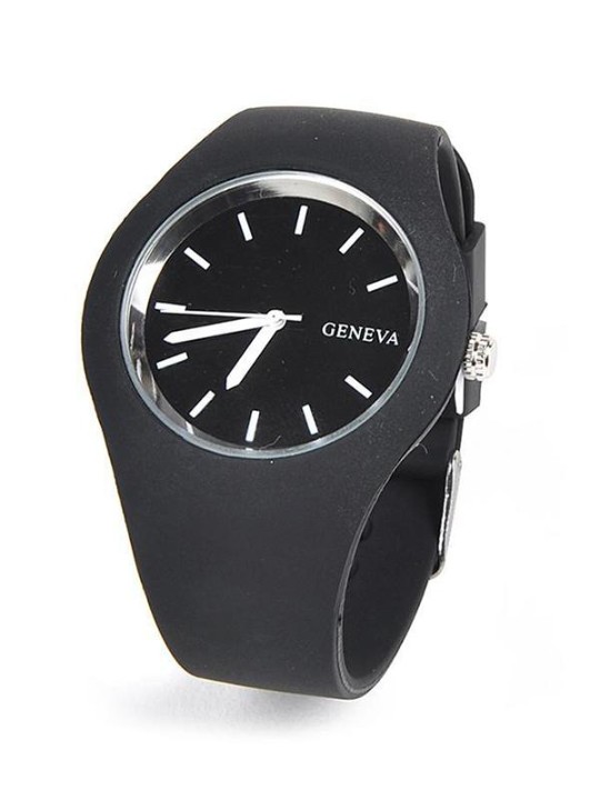 Unisex-muoti Summer Candy Color Pyöreä Kellotaulu Kvartsi Analogiset Jelly Silikoni Rannekellot