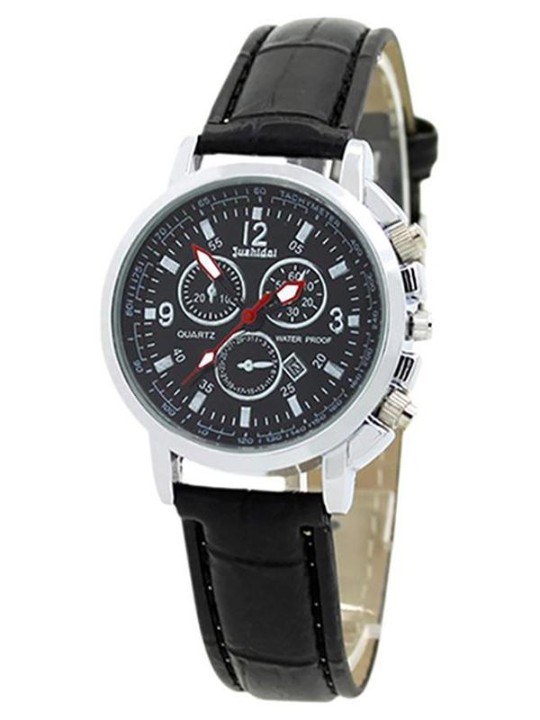 Naisten muoti rento automaattinen mekaaninen analoginen kvartsi krokotiili tekonahka rannekellot