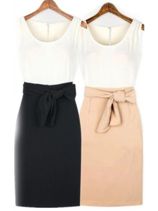 KVENNA Tíska kvenna Celeb hanastélsveisla Ermalaus vesti Bodycon blýantur kjóll