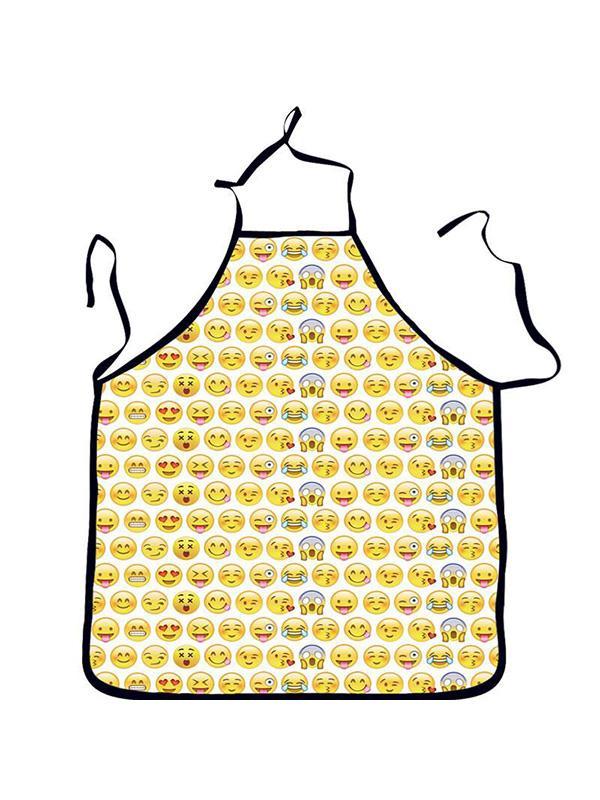 Moda Emoji Joker Print Delantal de cocina Funny Creative Delantales de cocina Regalos para mujeres Hombres