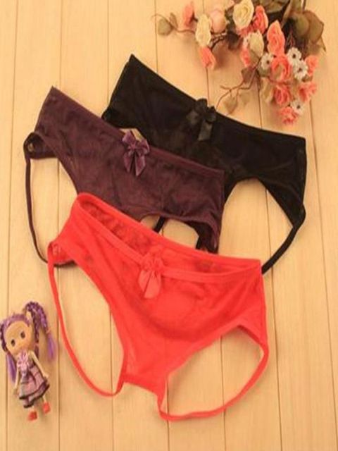 Frauen-reizvolle Wäsche-Bikini-Schlüpfer-Schriftsatz-neue Baumwollunterwäsche-geöffneter Gabelungs-Käfig