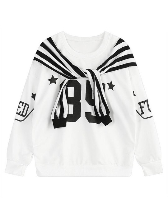 Harajuku mujeres ropa a rayas de manga larga hombres y mujeres College Wind Sudaderas y sudaderas con capucha