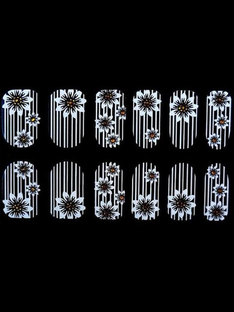 2015 New Fashion Classical Crystal Decorations Nail Art Tips Sticker 3D Lace Decal Full Wraps DIY