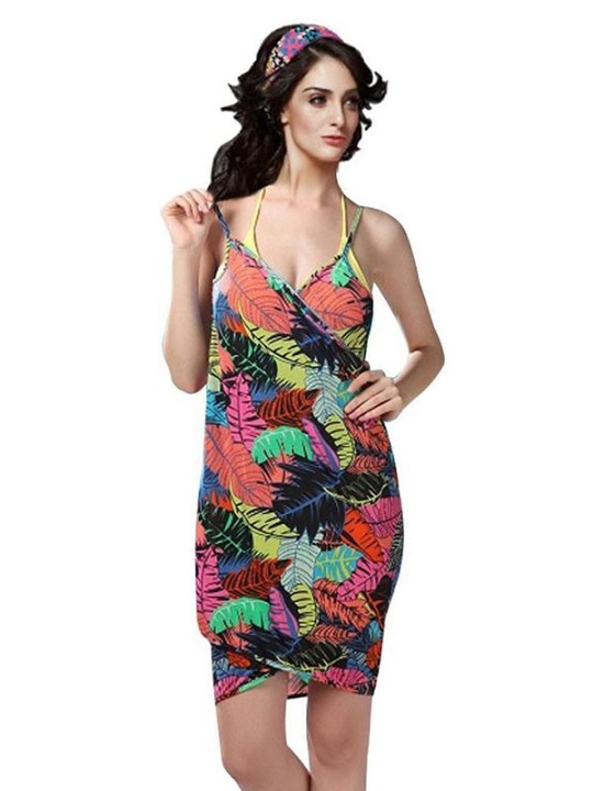 Kvinnamode Sexiga dambladstryckband Ups Badkläder Beach Maxiklänningar