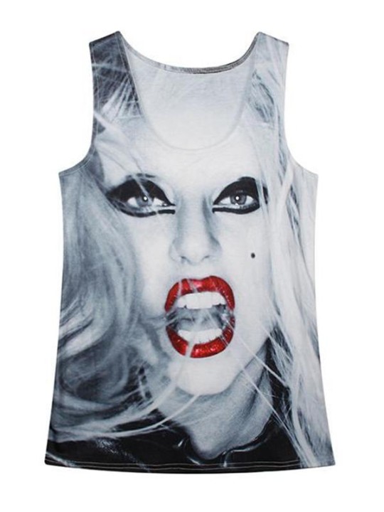 Blusas estampadas con estampado digital super choker para mujer