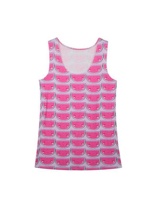 Wassermelone-Druck der Frauen nette Ernte übersteigt neue Art- und Weiseärmellose Behälter