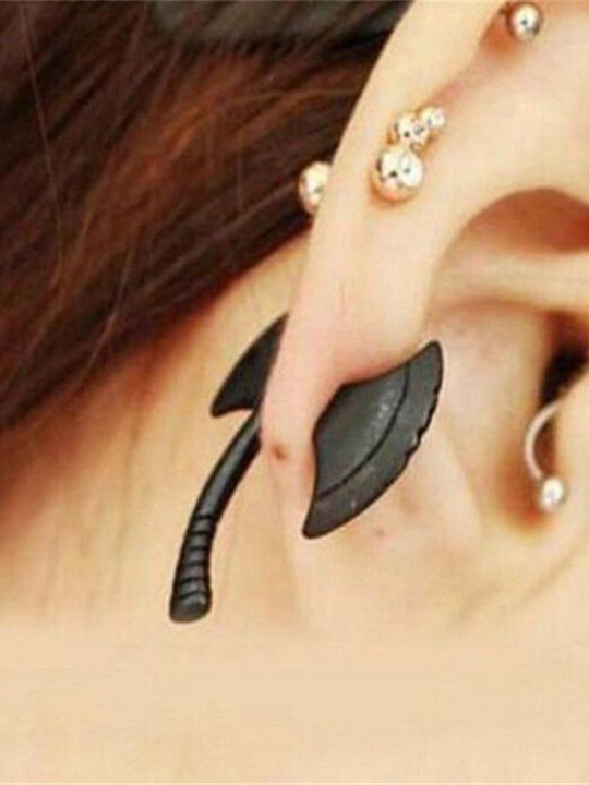 Hacha en forma de pendientes negros Pendiente de hacha de personalidad de moda