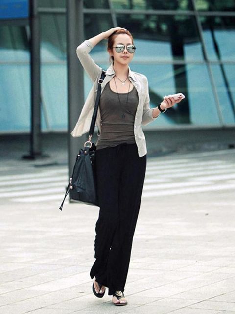 Femmes nouveaux pantalons de yoga de sport mode grands chantiers lâches sarouel décontracté leggings pantalons de yoga