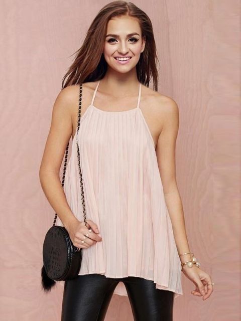 Kvinnor Sexiga spetsar rygglösa spaghettirem Väst Ärmlös blus Toppar _trq