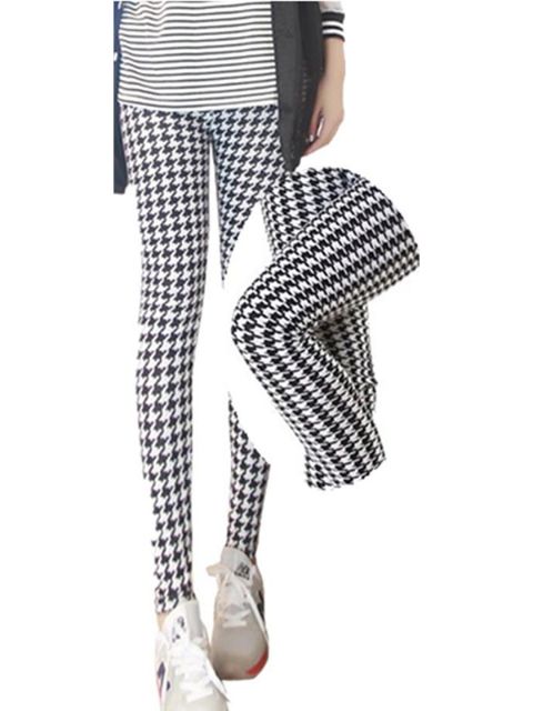 NASTY GAL INSPIROITU VINTAGE HOUNDSTOOTH STRETCHY -HOUSUT LEGGINGIT TIGHTS
