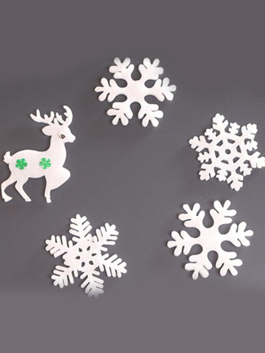 God jul heminredning Snöflinga träd hjort klistermärken vägg fönster klistermärken