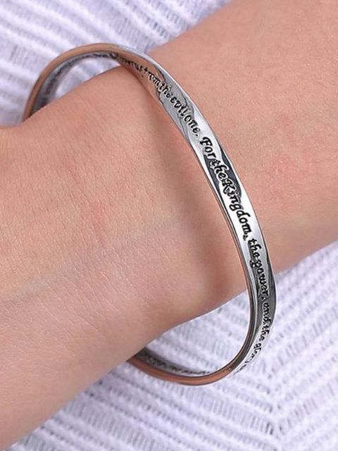 Moda Na Moda Simples Charme Irregular Pulseira Letras Esculpidas Cuff Bangle Para As Mulheres Amante da Moda Jóias