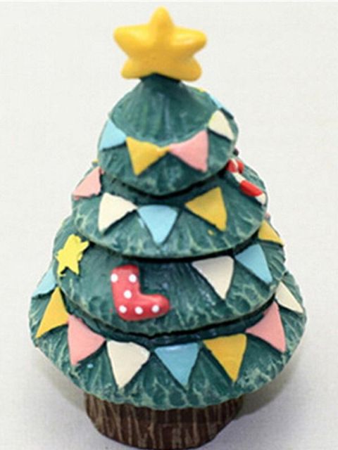 Kreative Weihnachtsstumpf-Schreibtisch-Verzierungen für Wohnzimmer Chrismas-Baum-Stern-Inneneinrichtung