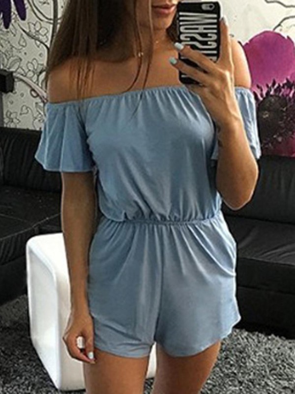 Mode-einteilige Overall-reizvoller Schrägstrich-Ansatz-Kurzschluss-Blumenblatt-Spielanzug-beiläufiger Overall-Bodysuit-kurze Hose