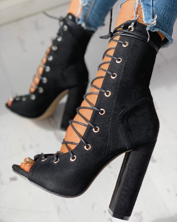 stylish sequin open toe chunky heeled sandals