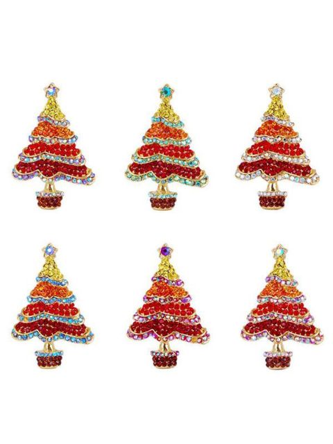 Unisex Nova Moda Design Criativo Colorido Natal Santas Árvores Broche