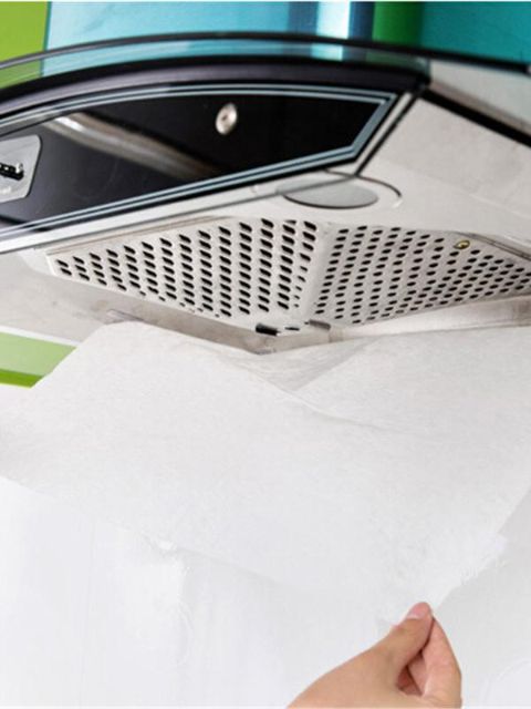 Küchenhaube Öl-absorbierende Baumwolle Filterpapier Hochtemperatur-Anti-Öl-Saugmembran 2PCS