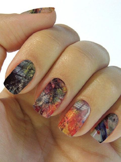 Das mulheres New DIY Casual Graffiti Etiqueta Nail Art Decalques Unhas Wraps Ferramentas Manicure