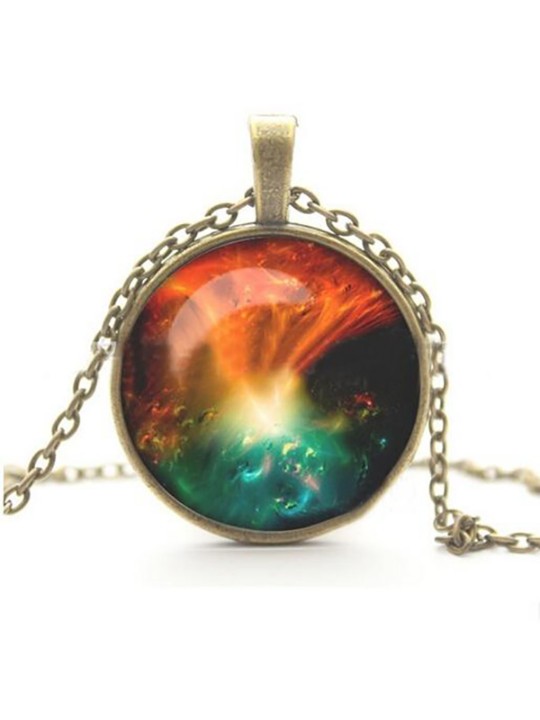 NÝTT Moon Nebula Space Pendant Event Geek Skartgripir