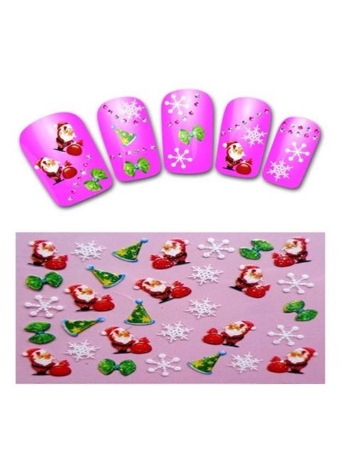 Nouveaux autocollants d&#39;art d&#39;ongle décalcomanie conception de noël décoration 3D autocollant d&#39;ongle manucure française outils de bricolage