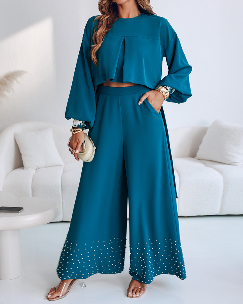 Combinaison Maison Femme – Pyjama 2 Pièces Ample, Manches Longues, Tissu Doux – Pour Détente à La Maison - 4