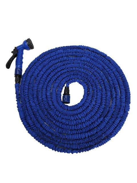 Top Quality Plastic Connector Blue & Green Garden Water Hose+Spray Gun