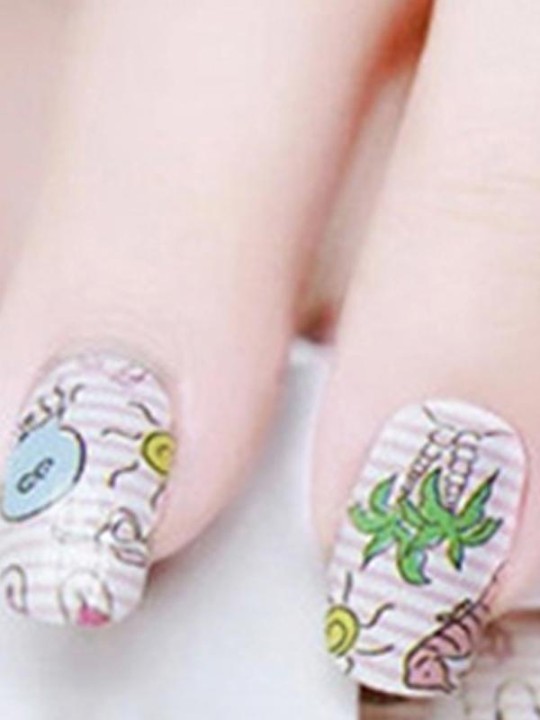 Femmes Jungle Animal Motif DIY Autocollant Nail Art Stickers Ongles Wraps Nail Outils Manucure