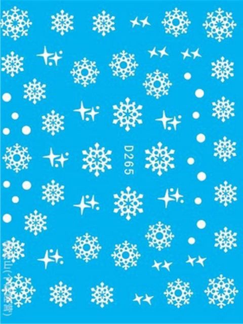 Christmas Gift Snow Watermark Nail Polish Stickers Manicure