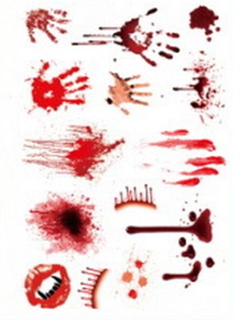 Halloween Horror Blood Hand Scar Pattern Vedenpitävä Tatuointi Tarrat Tarrat Väliaikainen tatuointi