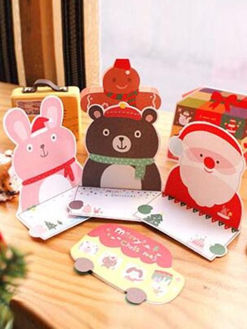 Christmas Gift Three-dimensional Greeting Cards Set Best Wishes To Friends