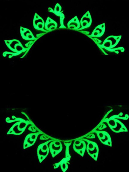 Moda feminina Criativo Beleza Maquiagem Papel Cosmético Cut Art Fluorescência Luminosa Pavão Padrão Cílios Falsos Para O Partido Diário