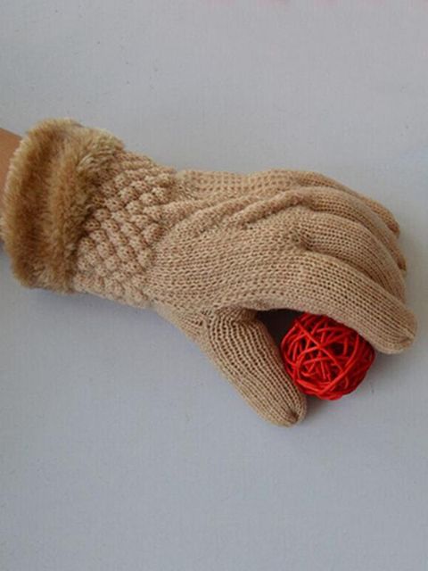 Winter Women's Fashion Hot Sale Warm Knit Long Gloves Warmer Finger Gloves Mittens 5 colors