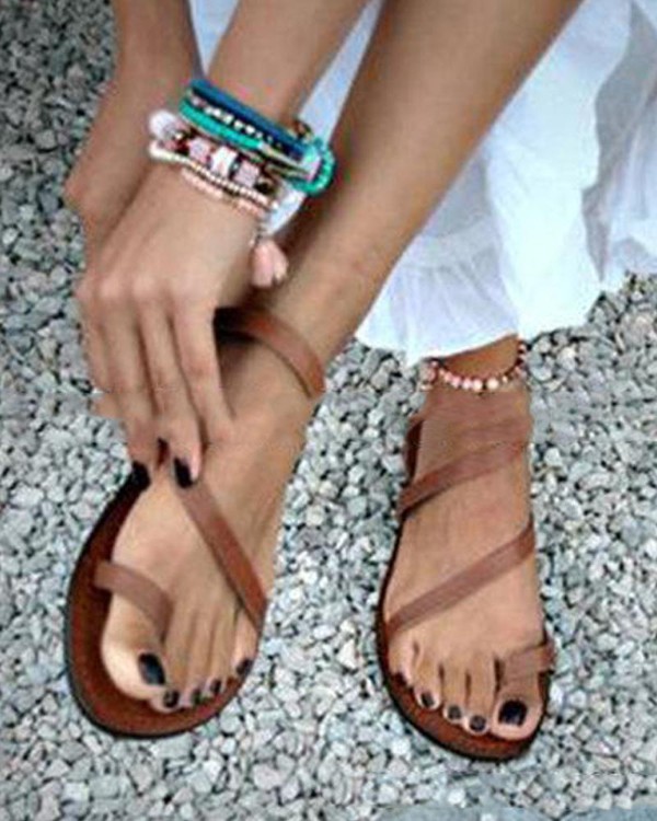 Toe Strap Slide Sandals