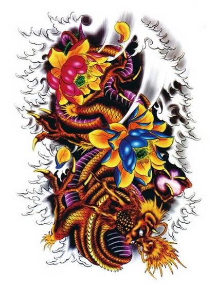 Mode Cartoon Blumenmuster wasserdicht Tattoo Aufkleber Decals temporäre Tätowierung