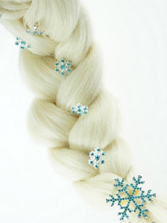 Mode féminine Frozen Free Fall Flocons de neige Pince à cheveux Chapeaux Accessoires pour cheveux 6pcs