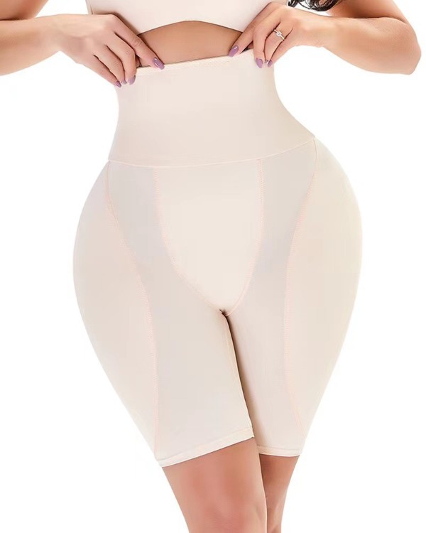 1pc Women Butt Lifting Padded Seamless Shapewear Shorts, Comfortable Tight Fitness Pants With Removable Foam Pad, Sexy Buttock Enhancer main image 1