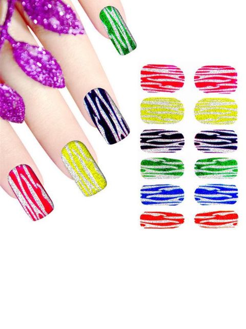 Autocollant brillant pour femmes DIY Nail Art Stickers Nails Wraps Nail Tools Manucure